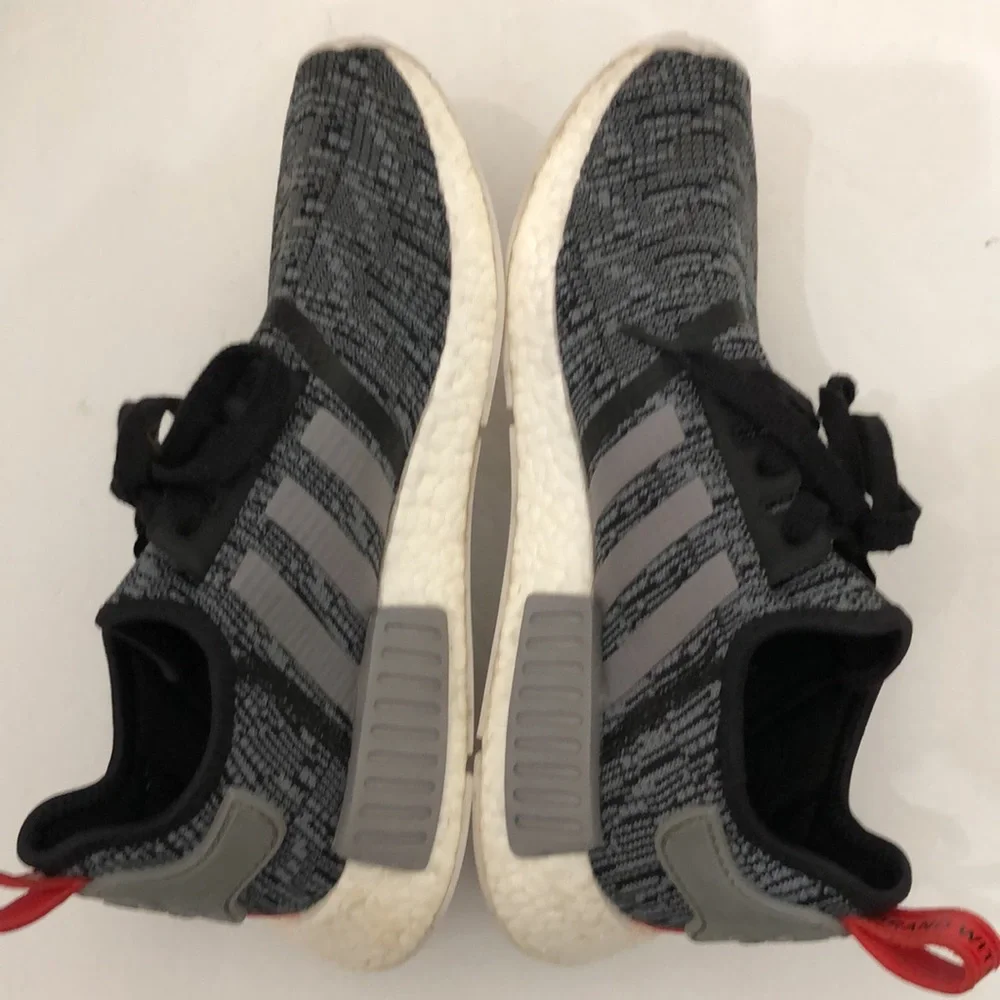 ADIDAS GLITCH CAMO CORE GREY BLACK RUNNING SNEAKERS MENS SIZE 8